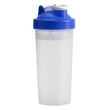 Shaker Muscle Up 600 ml, niebieski/transparentny