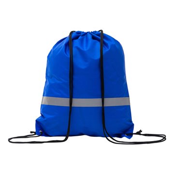 Plecak promocyjny z taśmą odblaskową, niebieski