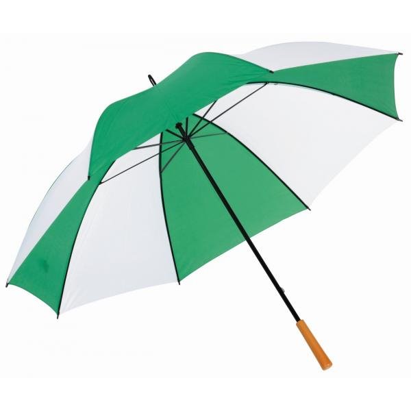 Parasol RAINDROPS, biały, zielony