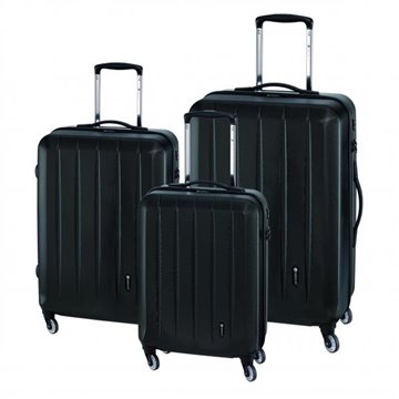 3-częściowy zest. walizek CORK, czarny