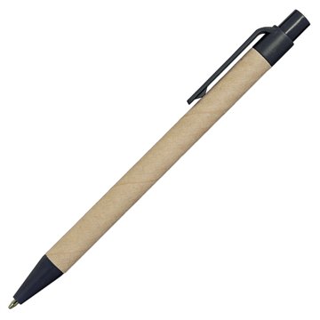 Notes Kraft 90x140/70k gładki z długopisem, czarny/beżowy